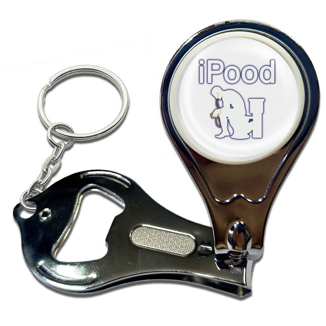 BadgeBeast.co.uk Ipood - Key Ring Bottle Opener and Nail Clipper