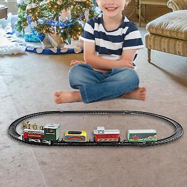 Electric Train Set Rail Car Small Trains Track for Age 3~6 Children Toddlers