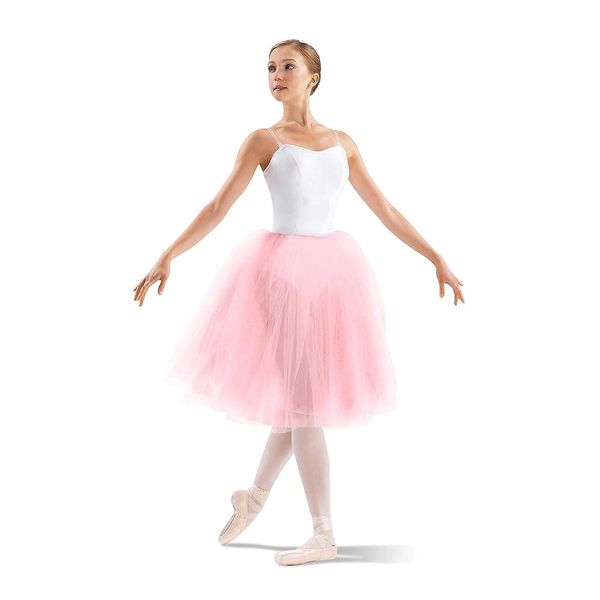 Leo Women's Standard 24" Soft Tulle Juliet Dance Tutu Skirt, Pink, One Size