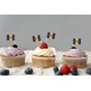 QQSD Barbados Toothpick Flag Barbadian Small Mini Cupcake Topper Flags,100 pcs