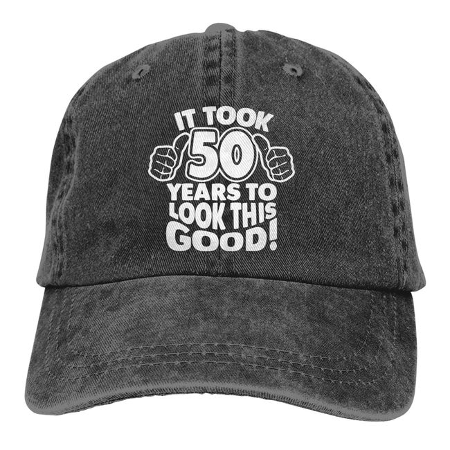 50th Birthday Gifts for Women Men, Vintage 1972 50 Year Old Birthday Decorations Baseball Cap, Funny Adjustable Washed Cotton Hats for Dad Mom Husband Wife