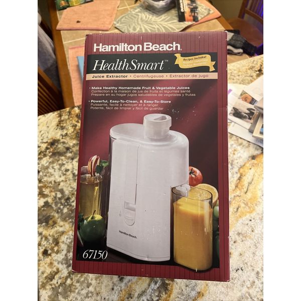 Vintage Hamilton Beach Health Smart Juice Extractor Juicer 67150. New. Open Box.