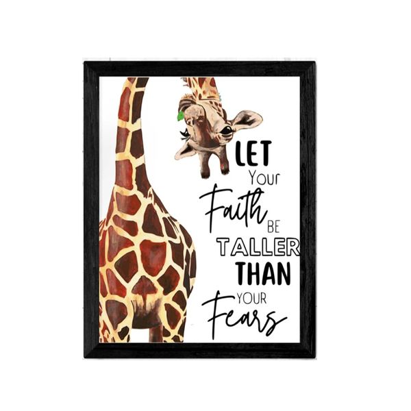 Let Your Faith Be Taller Suicide Awareness GIRAFFE Wall Art Print UNFRAMED