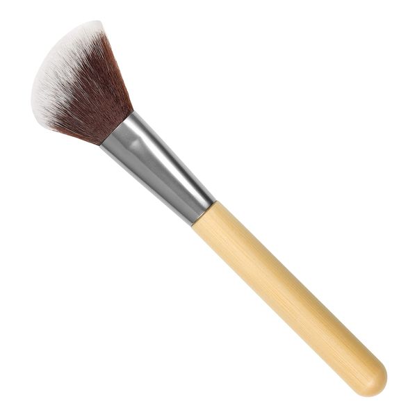 Manicare Bamboo Blusher Brush, Makeup Brush With Bamboo Handle And Synthetic Bristles, Professional Makeup Application, Flawless Blending Of Powder Cosmetics, Great For Blush, Highlighter And Bronzer