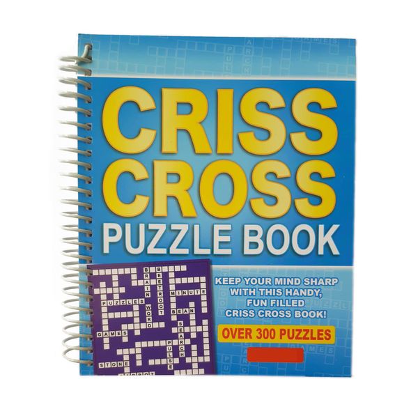 WF Graham Criss Cross Crossword Puzzle Book - Spiral Bound Brain Teasers Travel Puzzles Book with over 300 Puzzles, (4165)