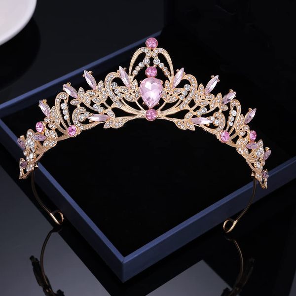 Kamirola Crystal Crowns and Tiaras Headband for Girl or Women Birthday Party Wedding Prom Bridal Christmas Valentine