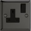 Varilight - 1 Gang 13 Amp Single Switched Socket Iridium-Black - XI4B