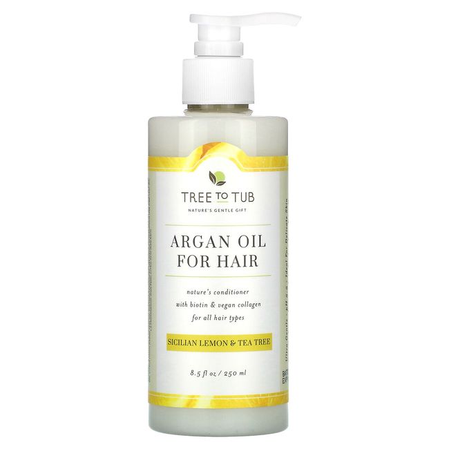 Argan Oil  For Hair Conditioner, For All Hair Types, Sicilian Lemon & Tea Tree,