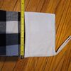 Checkered Stocking White & Black Perfect For Decorating
