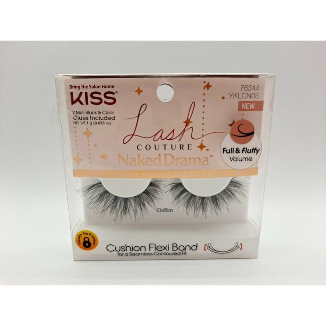 Kiss Lash Couture Naked Drama Fake Eyelashes - Chiffon - 1 Pair