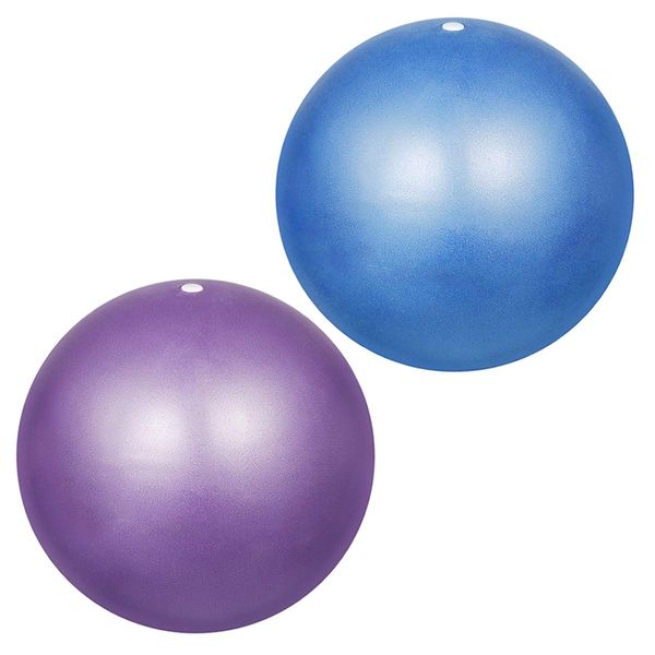 YMWALK Pilates Ball, 2 PCS 25cm Kleiner Übungsball, Mini Soft Pilates Ball Antirutsch-Anti-Burst-Fitness-Fitnessball Perfekt für Pilates, Yoga, Kerntraining und Physiotherapie (lila und blau)