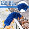 Bordhap Gutter Cleaning Brush Roofing Tool with Telescopic Extendable Pole 8.2Ft Guard Cleaner Tool Easy Remove Leave, blue