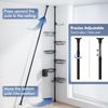 7-Tier Shower Caddy Organizer Tension Pole, Rustproof Corner Shelf for Bathroom
