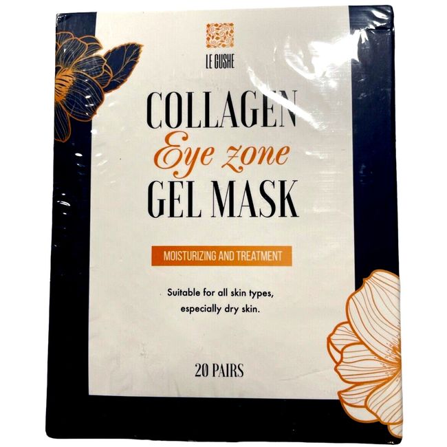 LE CUSHE Collagen Eye Zone Gel Mask, Moisturizing and Treatment, 20 Pairs