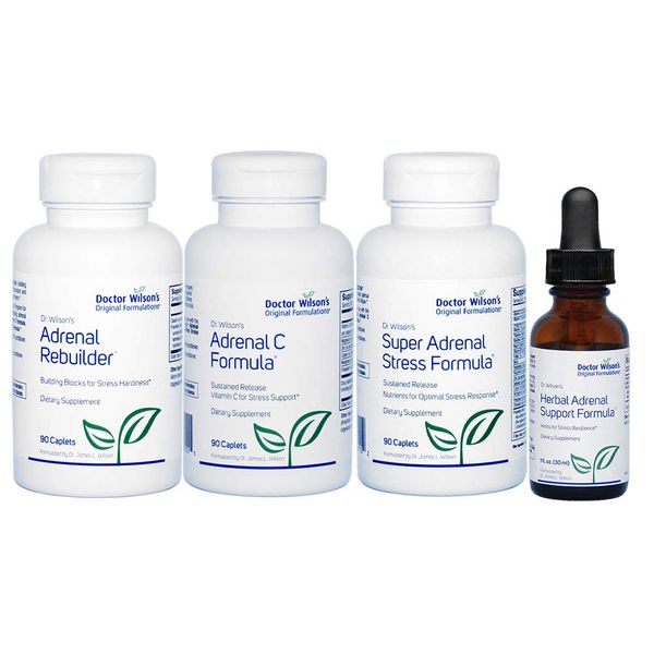 Dr. Wilson's Adrenal Fatigue Protocol Comprehensive kit for Stress and Adrenal Support HASF Small