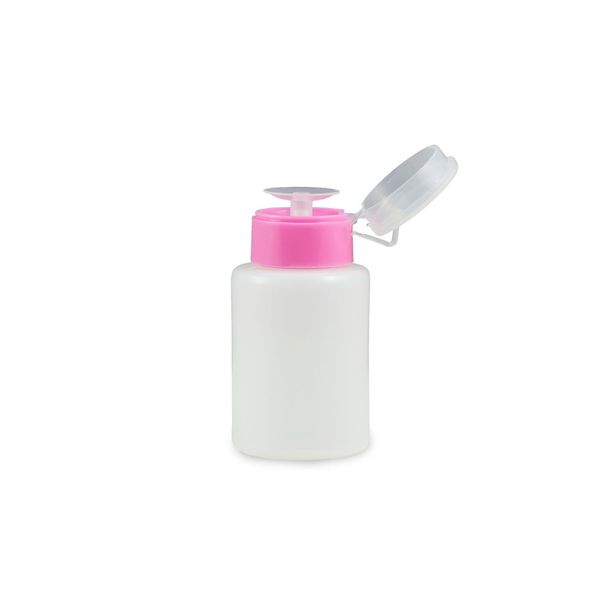 N&BF Dispenser Pumpflasche 150ml rosa | Pumpspender zum dosierten Auftragen von Nagellackentferner, Cleaner und mehr | Für Nagelstudio & zuhause | praktische Kosmetik Pump-Flasche
