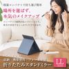 ICHIFUJI Stand Mirror, Tabletop Mirror, Cosmetic Mirror, Free Angle Adjustment, Foldable, (LL, Black)