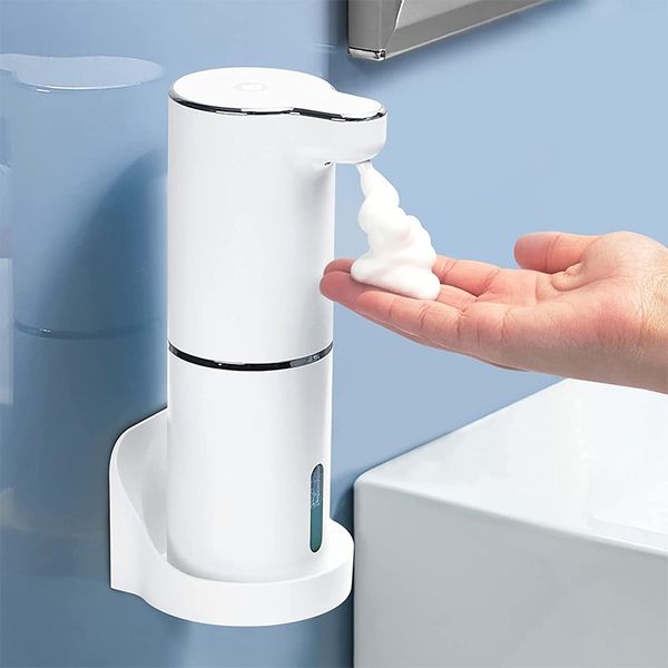 5x Points Automatic Soap Dispenser, 300ml Foam, 3 Levels of Foam Output, IPX5 Waterproof, Wall Mounted Soap Dispenser, Rechargeable Hand Soap Dispenser, Dishwashing Detergent, Suitable for Home/Bathroom/Kitchen/Hospital/School, etc.