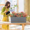 Aoodor 4 Pack Railing Planter Window Box Hanging Flower Pot w/Adjustable Bracket