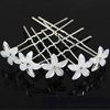 Wedding Hair Accessories for Brides, SONGQEE Flower Pins Pearl Hair Pins, Vintage Hair Barrette Boho Accessory Bobby Pins for Evening Prom Party Hair Styling Pins(20PCS Silver with box)