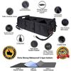 AUTOARK Multipurpose Car Trunk Organizer with Straps,Non-Slip Waterproof Bottom,Durable Collapsible Adjustable Compartments Cargo Storage,Upgraded Handle,AK-072