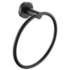 Bristan RD BLK Round Towel Ring, Black