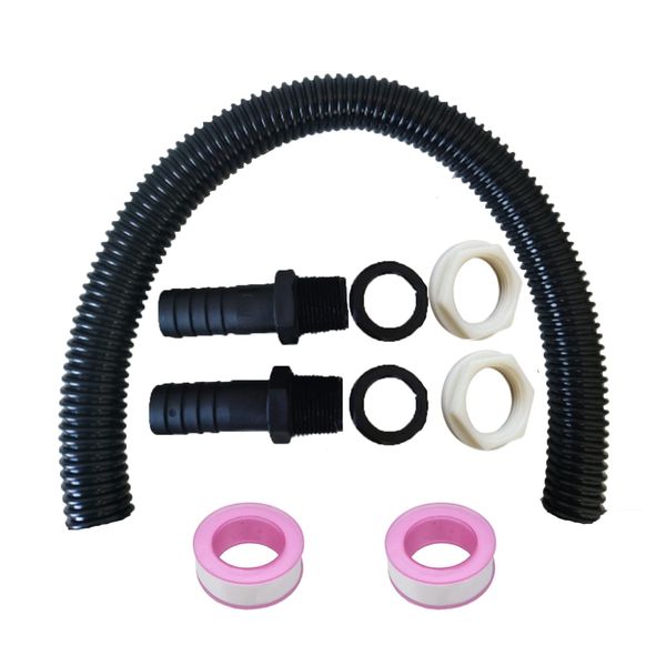 Water Butt Connector Pipe Link Kit for Rain Water Storage Tanks,25mm Flexible Water Butt Connection Hose Pipe,for Joining 2 Water Storage Tanks,Rain Barrels,Water Tanks Together