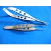2 PCS CASTROVIEJO MICRO SCISSORS STRAIGHT+SUTURE TYING TISSUE 1X2 TEETH FORCEPS