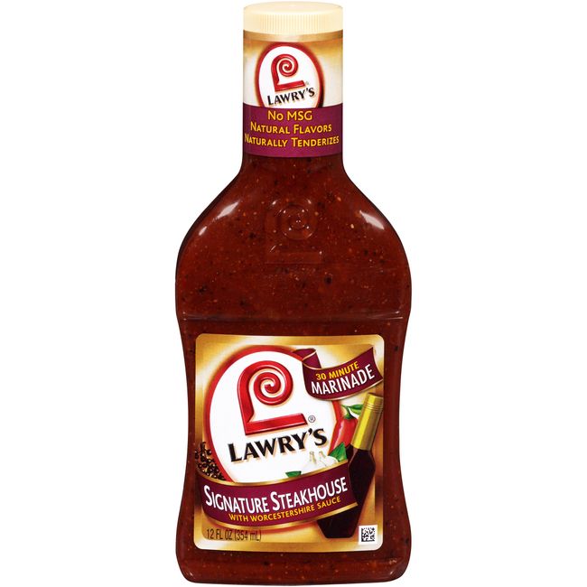 Lawry's Signature Steakhouse with Garlic, Onion & Red Bell Pepper Marinade, 12 fl oz