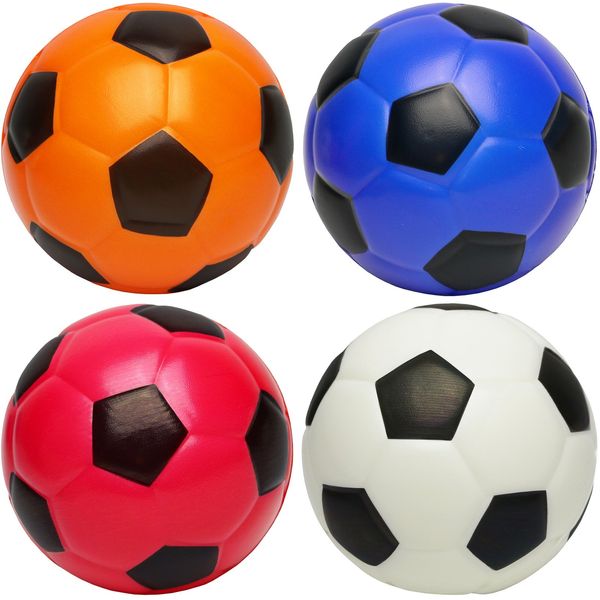 Kiddie Play Set of 4 Balls for Toddlers 1-3 Years 4" Soft Soccer Ball for Kids