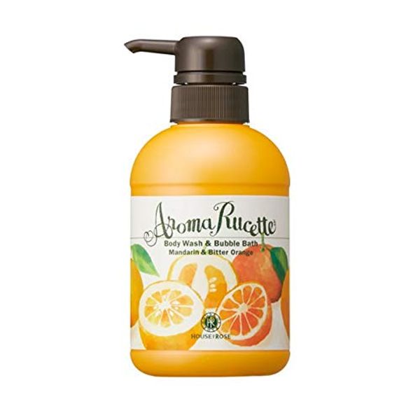 House of Roses House of Roses Aroma Set, Body Wash & Bubble Bath MD & BO (Mandarin & Bitter Orange) 11.8 fl oz (350 ml)