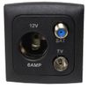 C-Line Presto Inprojal CBE 12 Volt Socket Satellite TV + Frame + Isolator Socket Black