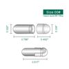 WANANFU Separated Empty Capsules Size 00 Vegetarian (200 Count), Compatible with Capsule Filling Machine 00