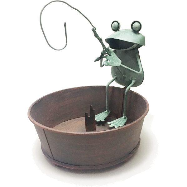 2023 Frog Fishing Mosquito Trap Plate, Frog, Mosquito Repelling Incense Holder, Mosquito Repellent Incense Holder, Plate, Holder, Case, Fishing, Tin, Handmade, Camping, Outdoor, Garden, Decoration, Miscellaneous Goods