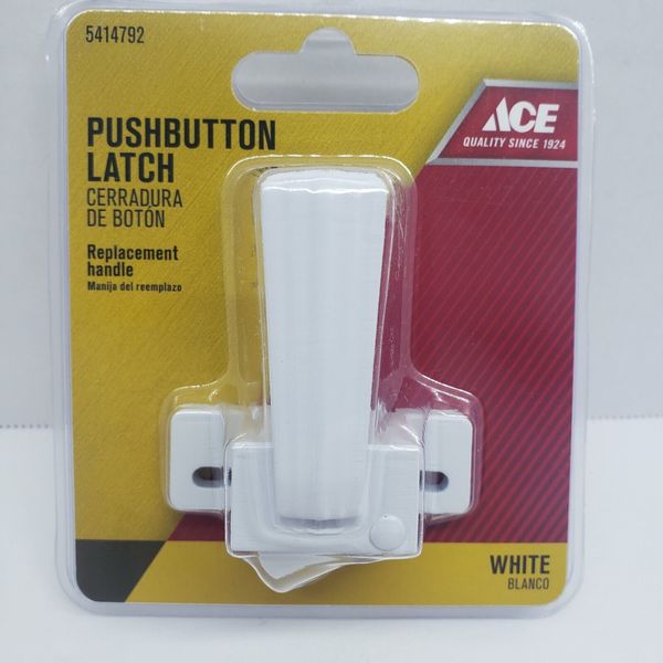 ACE Pushbutton Latch Replacement Handle White  #5414792