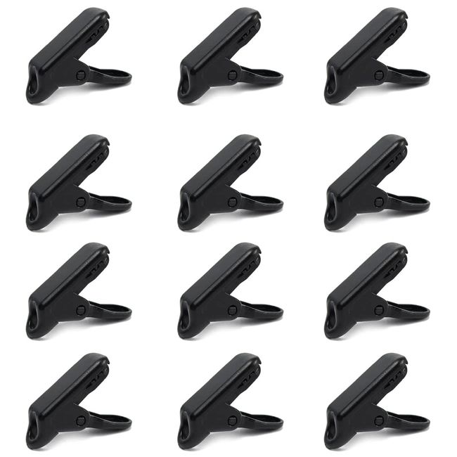 TRIWONDER 12pcs Tent Clips Tarp Clips Tent Clamp Camping Clips Alligator Shape Clip Holder Lamp Canopy Outdoor (Mini Clips - 12 Pieces)