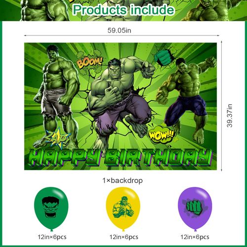 Green Hero Backdrop 5x3 Vinyl Green Hero Birthday Party Supplies Photography Background Picture Photoshoot Cake Table Decor Banner Shoot Drapes Poster