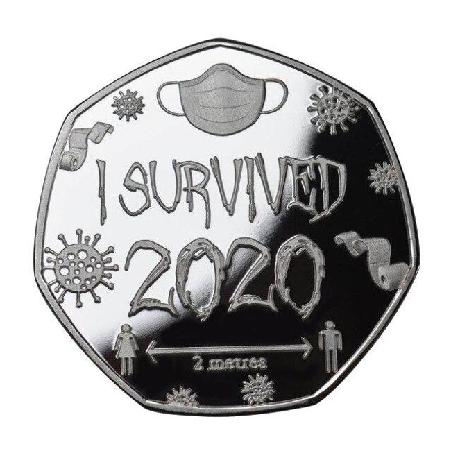 'I SURVIVED 2020' 999 Silver Commemoratives Copy Coins Gift for Friends Family Collectors New