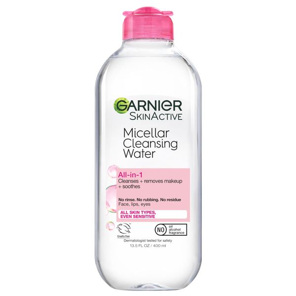 Garnier SkinActive Micellar Cleansing Water All-in-1 Cleanser and Makeup Remover, 13.5 Fluid Ounce