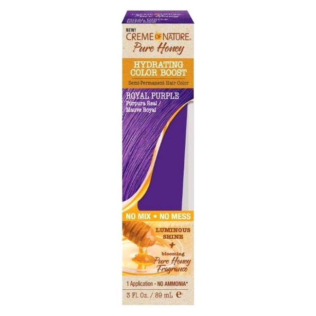 Creme Of Nature Pure Honey Hydrating Color Boost, Royal Purple, 3 Fl Oz