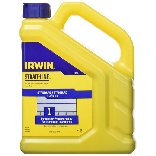 IRWIN Tools STRAIT-LINE 65201 Standard Marking Chalk, 2.5-pound, Blue (65201)