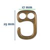 Paracord Planet Two Hole Clasps – Hook, Bronze (10 Pack)