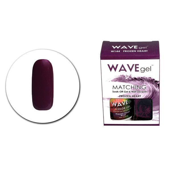 WAVEGEL Soak-0ff Gel & Nail Lacquer Matching Duo Set - Frozen Heart - W144-144 I 0.5 Oz