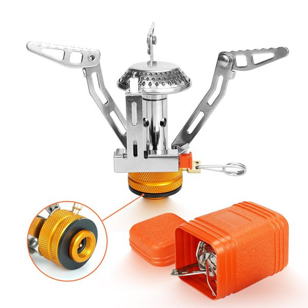 LAMTOR Backpacking Stove Portable, 3000W Pocket Rocket Camping Stove with Carry Box, Outdoor Camping Gas Stove for Cooking, Picnic, Camping, Hiking, Trekking, BBQ