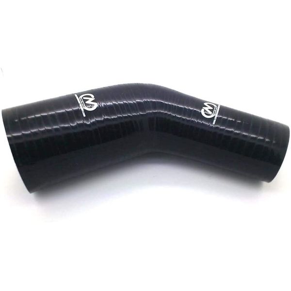 45° Silicone Reducer Elbow Hose (Universal) (80-76mm, Black)
