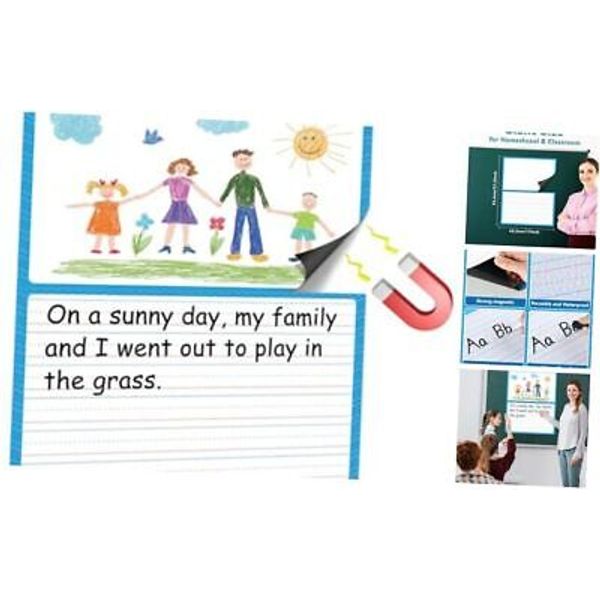 Jumbo Magnetic Draw & Write Paper Dry Erase Handwriting Lined Paper for