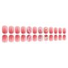 24 PCS Nail Tips 3D Butterfly Bib Decoration Chunky Pink Snowman Nails