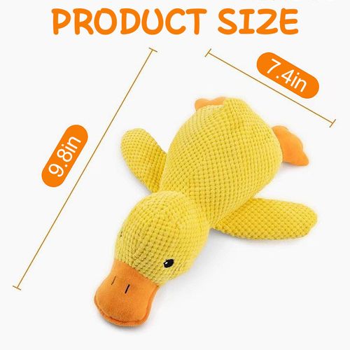 Hshenjhu Anti-Stress Duck Dog Toy, Indestructible Dog Toy, Squeaky Toy, Dog Cuddly Toy for Dogs, Dog Toy Squeaky, Dog Toys for Breeds, Small, Medium, Large Dogs