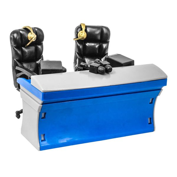 Ultimate Blue & Gray Commentator Table Playset for Wrestling Action Figures