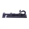 Renovators Supply Door Lock Latch 4" Wrought Iron Black Offset Slide Bolt Latch